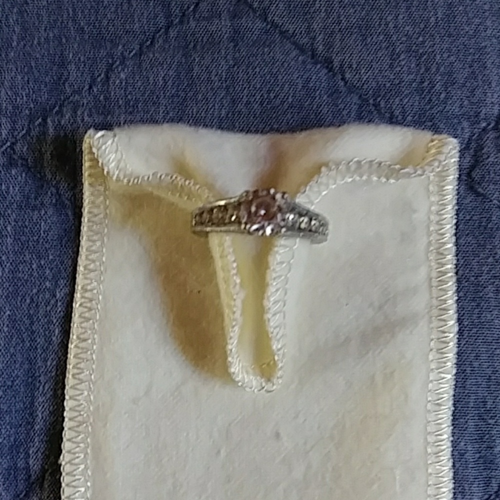 Sterling Silver and Cz Engagement Ring